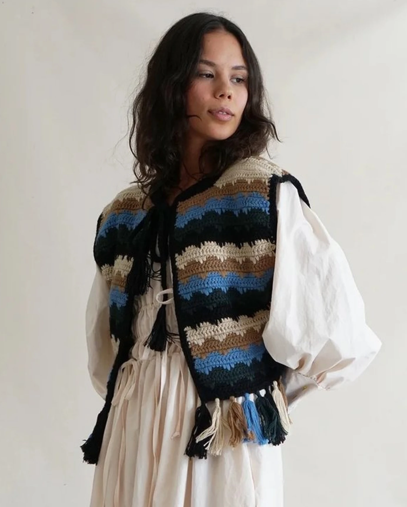 Handcrafted striped knitwear
